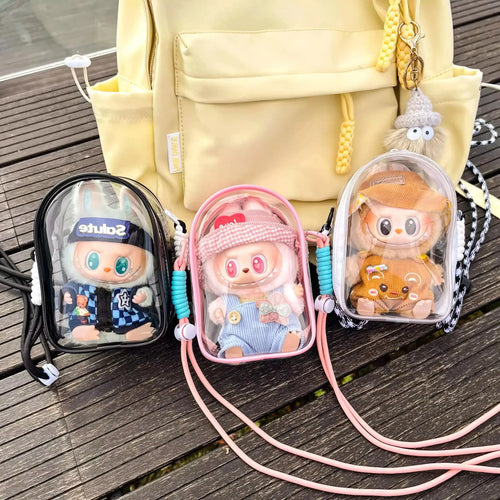 Labubu Protective Cover Labubu Sitting Party 17m Cotton Doll Shoulder Pain Bag Storage Bag Labubu Walking Bag Dustproof